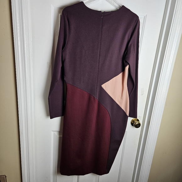 G.I.L.I. (Got It Love It) Women Divine Color Block Midi Dress Size 14 - Picture 2 of 13